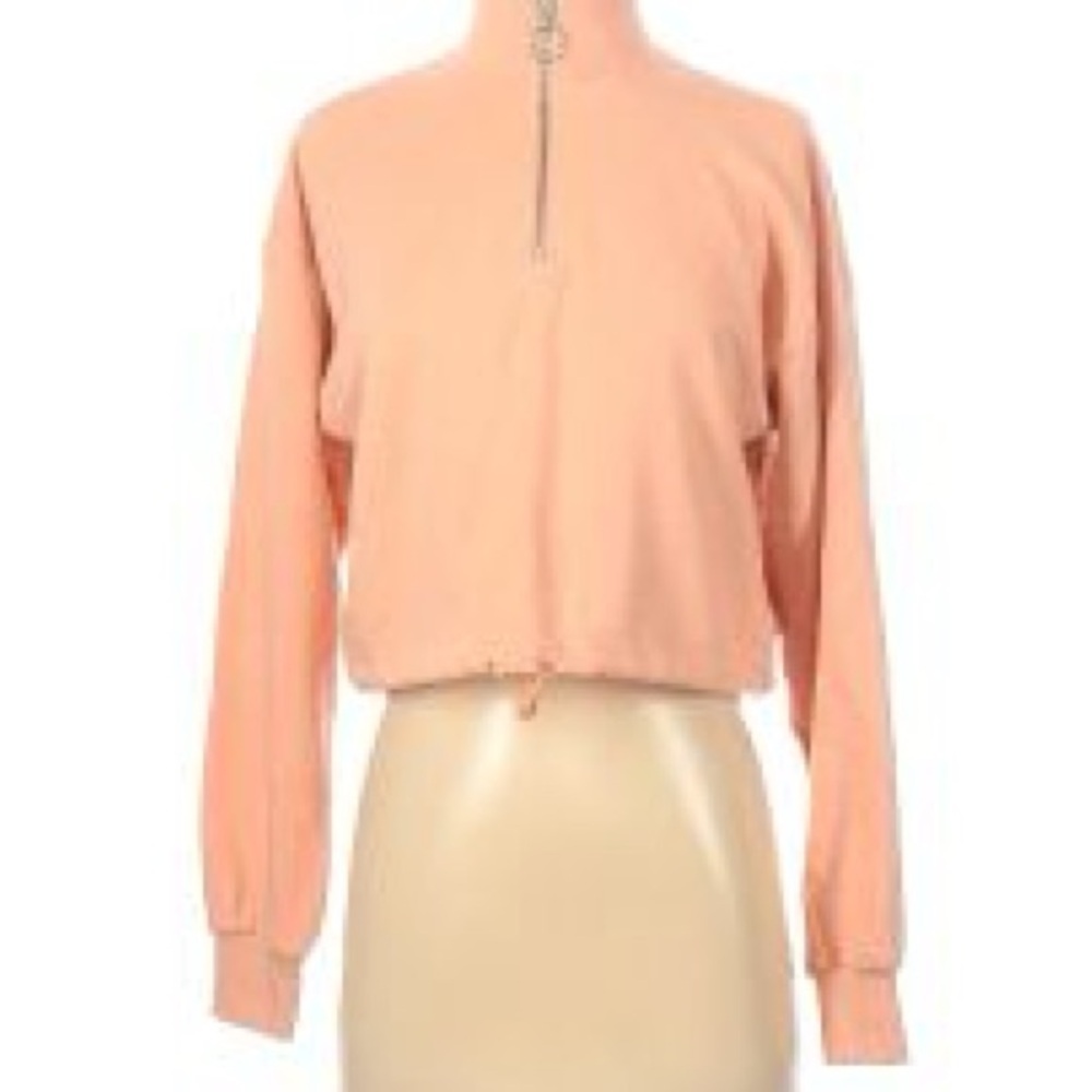 Peach Quarter-Zip Pullover
